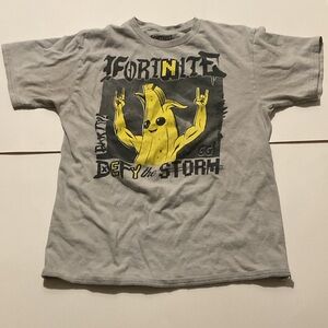 Gray Fortnite Kids Short Sleeve Tee